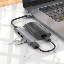 USB-хаб HOCO HB26 4В1 роз'єм USB-A (1 порт USB 3.0 + 3 порти USB 2.0)