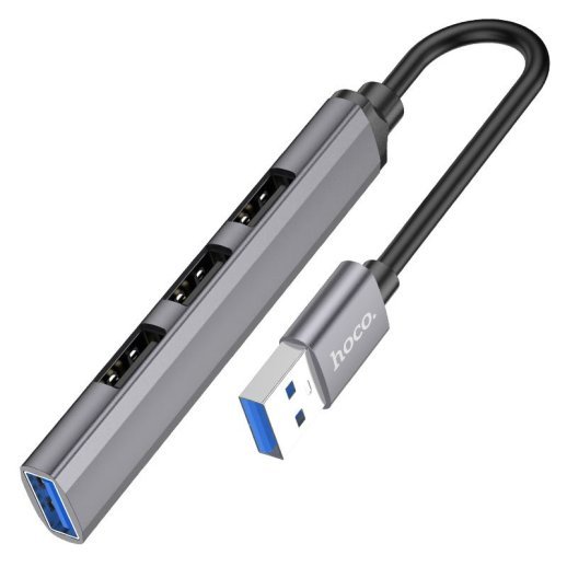 USB-хаб HOCO HB26 4В1 роз'єм USB-A (1 порт USB 3.0 + 3 порти USB 2.0)