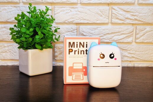 Портативний міні термопринтер (Blue)