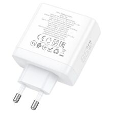 Мережевий зарядний пристрій HOCO N30 2 TYPE-C PD 65W + USB QC 3.0