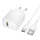Мережевий зарядний пристрій HOCO CS111A 22.5W USB QC 3.0 + кабель USB - TYPE-C, білий
