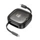 USB-C кабель HOCO U140 3в1 Type-C to Type-C с переходниками с Type-C на MicroUSB, Lightning, USB, 60W, 0.95 метра, чёрный