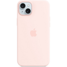 Silicone Case Original With MagSafe and Splash Apple iPhone 15  Light Pink