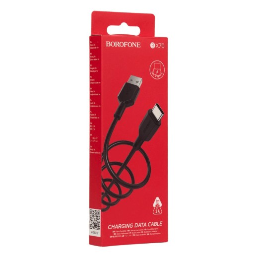 USB Cable Borofone BX70 Type-C 1m Black