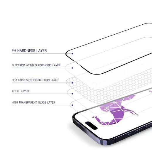 Захисне скло Pro Plus 3d Glass для Apple iPhone 14 Pro Max Transparent