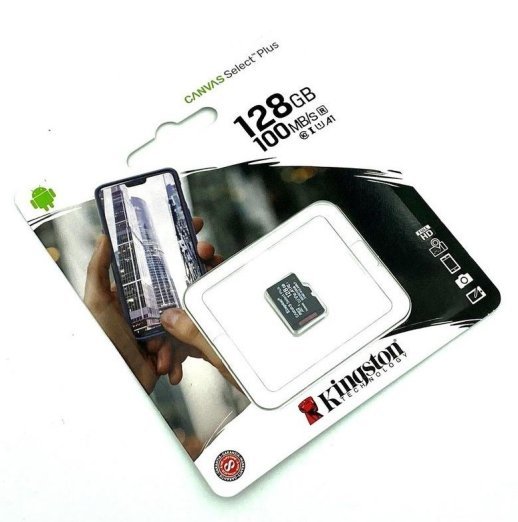 Карта пам'яті micro 128Gb Kingston Canvas Select Plus 10 A1 SDXC UHS-1 (R-100MB/s)
