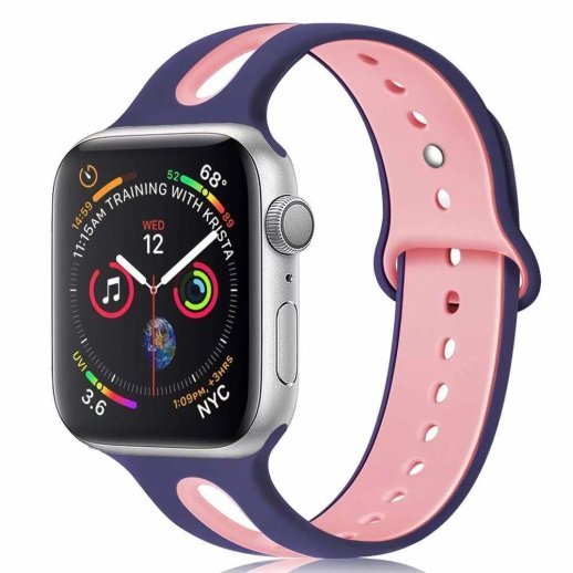 Ремінець силіконовий LINE 2 COLORS для APPLE WATCH 42 | 44 | 45 мм SMALL SIZE