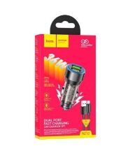 Автомобільний зарядний пристрій HOCO NZ12 36W 2 USB QC3.0 + кабель USB - MICRO, ЧОРНИЙ