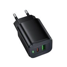 Мережевий зарядний пристрій BOROFONE BAS83A TYPE-C PD 20W / USB QC3.0, чорний