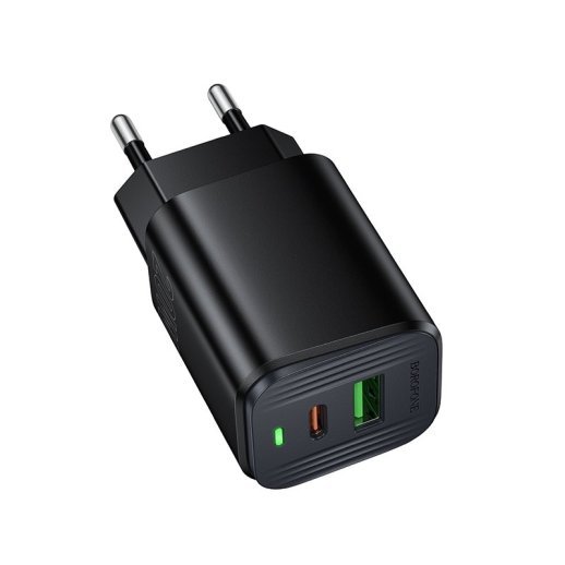 Мережевий зарядний пристрій BOROFONE BAS83A TYPE-C PD 20W / USB QC3.0, чорний