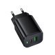 Мережевий зарядний пристрій BOROFONE BAS83A TYPE-C PD 20W / USB QC3.0, чорний