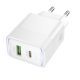 Мережевий зарядний пристрій HOCO CS112A TYPE-C PD 30W + USB QC 3.0, білий