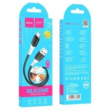 USB кабель HOCO X82 USB - micro USB SILICONE 2.4A, 1 метр, черный