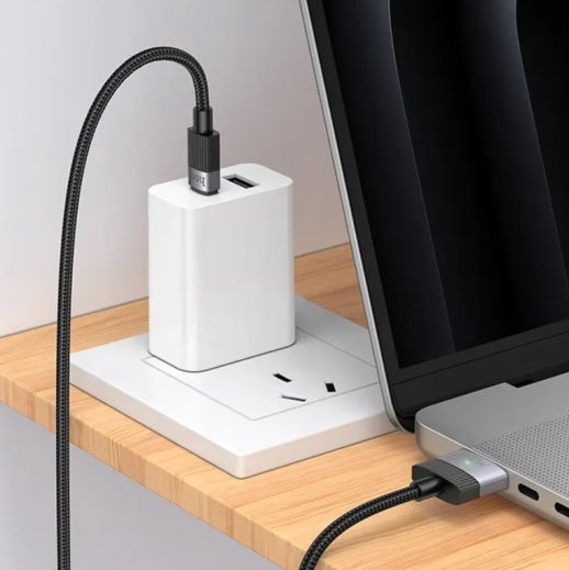 USB-C кабель HOCO U141 USB-C - MagSafe 3 (Mag3) Magnetic Charging Cable 140W, чорний