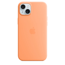 Silicone Case Original With MagSafe and Splash Apple iPhone 15  Orange Sorbet