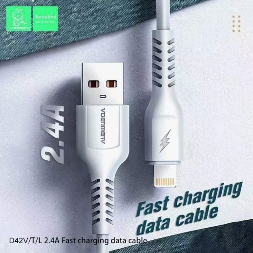 Кабель USB Denmen D42L USB - Lightning (2,4A)