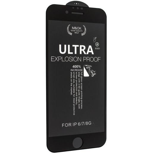 Захисне скло ESD ULTRA M&OK GLASS APPLE iPhone 6 | 7 | 8 ЧОРНИЙ