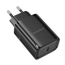 Мережевий зарядний пристрій BOROFONE BA86A TYPE-C PD 45W, чорний