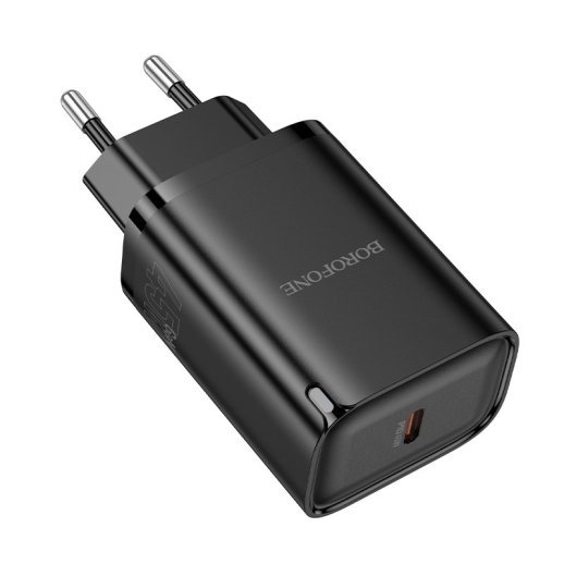 Мережевий зарядний пристрій BOROFONE BA86A TYPE-C PD 45W, чорний