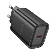 Мережевий зарядний пристрій BOROFONE BA86A TYPE-C PD 45W, чорний