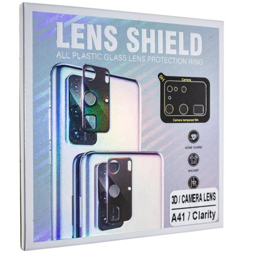 Захисне скло для камери 3D LENS SHIELD SAMSUNG A415 Galaxy A41 2020 чорний