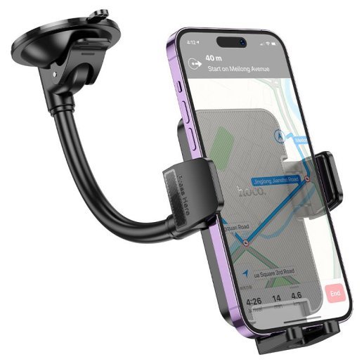 Автомобільний тримач HOCO H38 Cheetah car holder (windshield) чорний