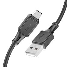 USB кабель HOCO X101 USB - micro USB silicone 1 метр, чорний