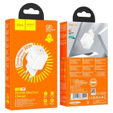 Мережевий зарядний пристрій HOCO N32 TYPE-C PD 30W бiлий