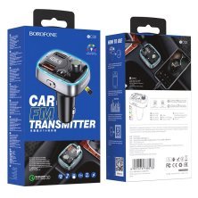 FM Модулятор BOROFONE BC32 з підтримкою швидкого заряджання QC3.0  Bluetooth / гучномовець