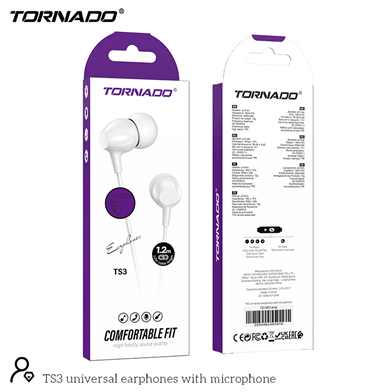 Наушники TORNADO TS3 White