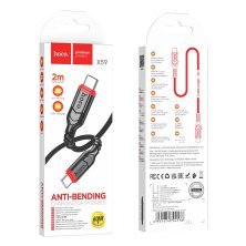USB-C кабель HOCO X59 60W Type-C - Type-C 2 метри, чорний