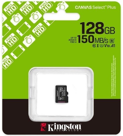 Карта пам'яті micro 128Gb Kingston Canvas Select Plus Gen3 128Gb class 10 А1 (R-150MB/s) UHS-1
