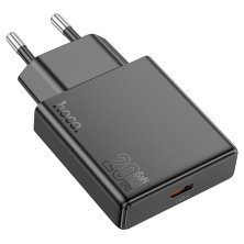 Мережевий зарядний пристрій HOCO N37 TYPE-C PD 20W, ЧОРНИЙ