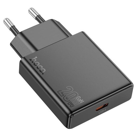 Мережевий зарядний пристрій HOCO N37 TYPE-C PD 20W, ЧОРНИЙ