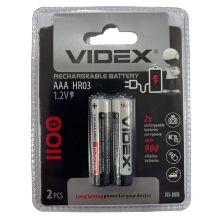 Акумулятор AAA VIDEX 1100 HR03 1100mAh RECHARGEABLE БЛИСТЕР 2 ШТ.