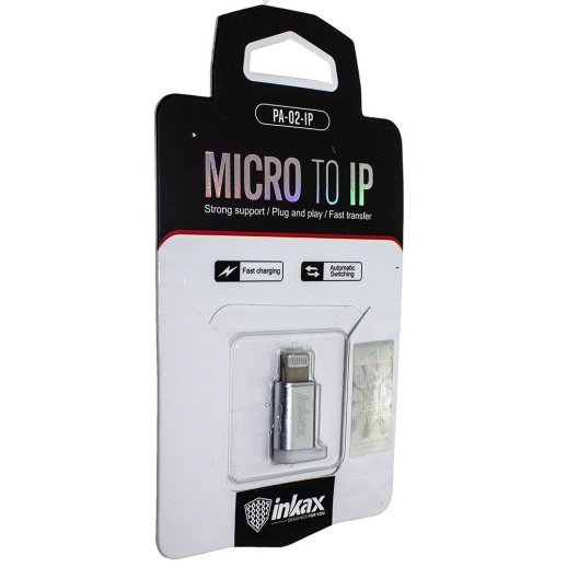Перехідник для заряджання INKAX PA-02 Micro USB - Lightning