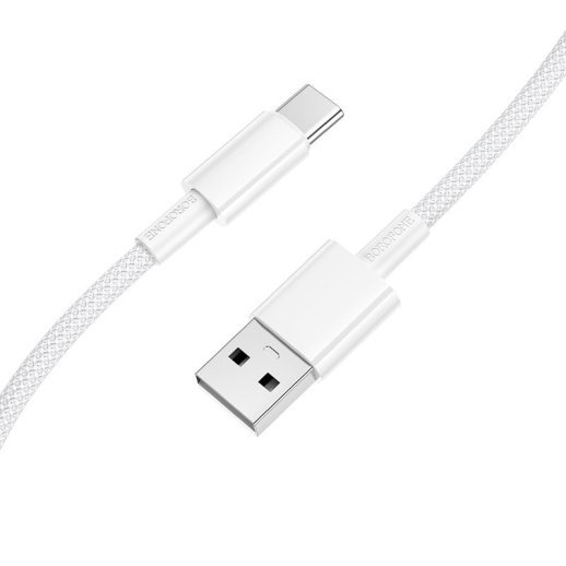 USB кабель BOROFONE BX117 USB - Type-C Source, 3A, 1 метр, білий