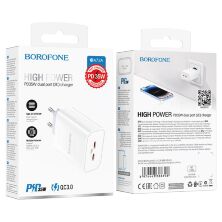 Мережевий зарядний пристрій BOROFONE BA73A Young PD35W 2шт. USB-C