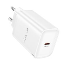 Мережевий зарядний пристрій BOROFONE BA86A TYPE-C PD 45W, білий