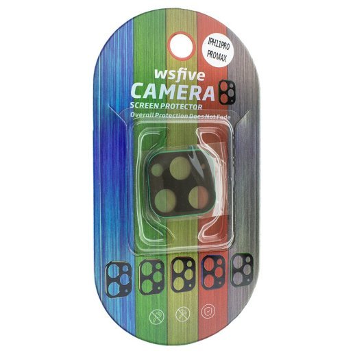 Захисне скло для камери метал WSFIVE CAMERA APPLE IPHONE 11 PRO | 11 PRO MAX чорний