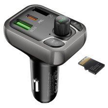 FM Модулятор BOROFONE BC38 з підтримкою швидкого заряджання QC3.0  Bluetooth / гучномовець