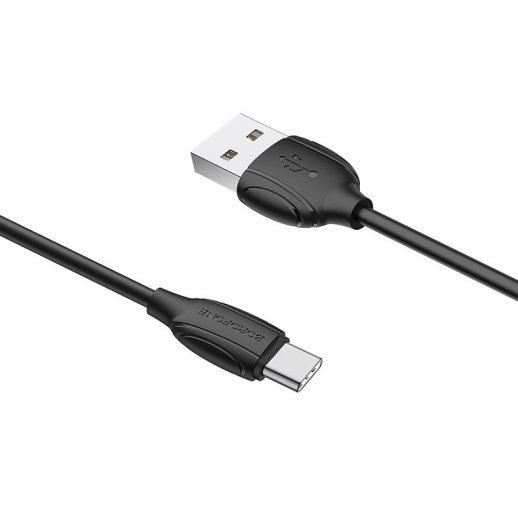 USB кабель BOROFONE BX19 Benefit charging data USB - Type-C ЧОРНИЙ