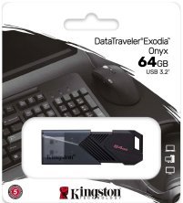 USB флеш 64GB 3.2 KINGSTON DT EXODIA ONYX BLACK