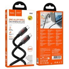 USB-C кабель HOCO U143 Type-C to Type-C 240W, 1 метр, чорний