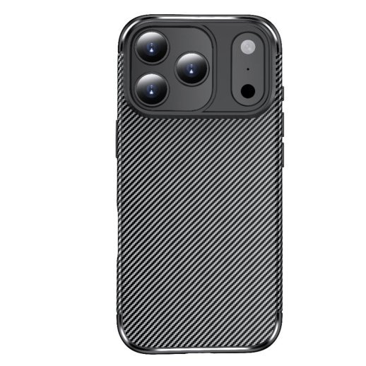 Силіконовий чохолНакладка Carbon для Apple iPhone 17 Pro Max Black