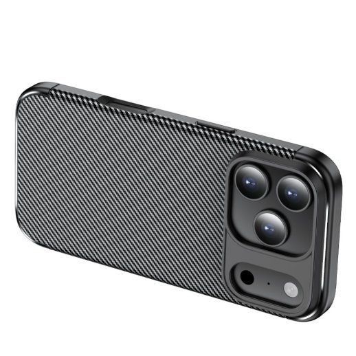 Силіконовий чохолНакладка Carbon для Apple iPhone 17 Pro Max Black