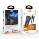 Автомобільний зарядний пристрій WUW T77 2 USB 2.4A + кабель USB Lightning