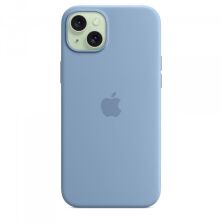 Silicone Case Original With MagSafe and Splash Apple iPhone 15  Winter Blue