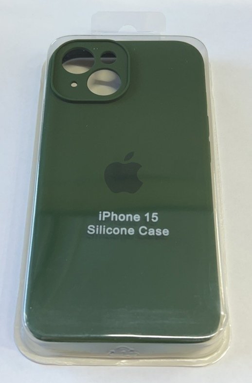 Чехол Silicone Case Copy Apple iPhone 15 Square Army Green, 18