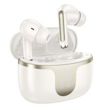 Бездротові навушники HOCO EQ10 Plus Harmony ANC+ENC, milky white, Bluetooth 5.4